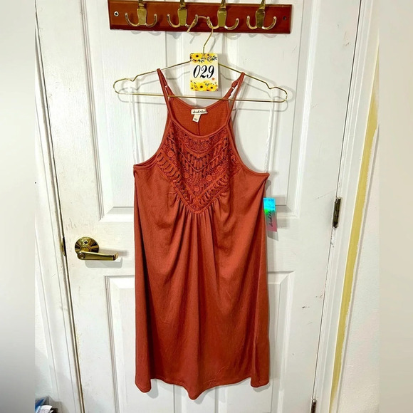 🆕 Derek Heart Rust Colored Dress - Picture 1 of 1
